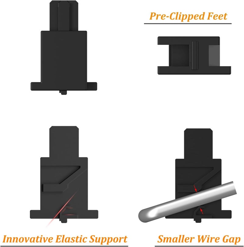 DUROCK Plate Mount Stabilizer V3, Innovative Pre-Clipped Stem for Minimum Wire Wobble 2U 6.25U 7U Keyboard Stabilizers (V3 Black Silver 80% Kit) - Image 3